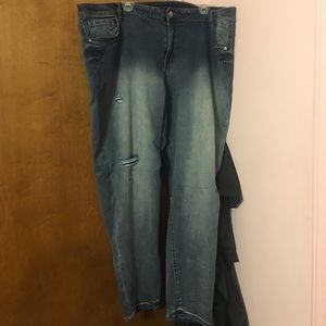 Lane Bryant Size 28 Distressed Skinny Jeans